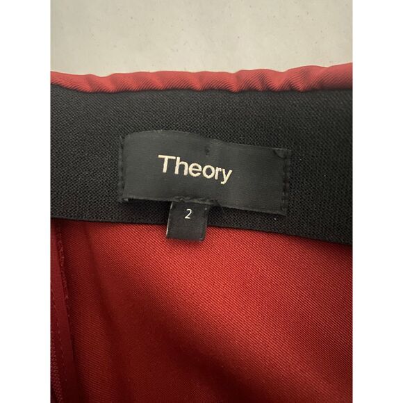 Theory Navalane Becker Pull On Pant - Cherry 2 - Picture 5 of 6